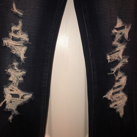 Dark Washed Ripped Jeans - Picture 2 of 6
